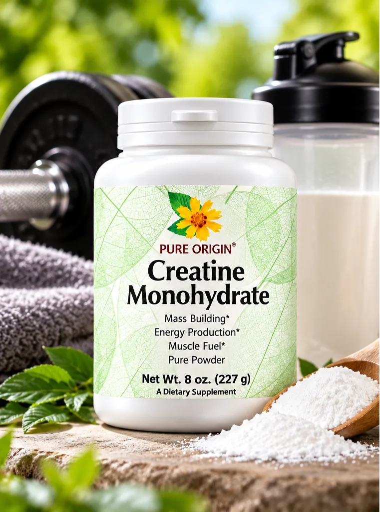 Pure Origin Creatine supplement in a lifestyle setting